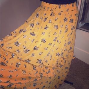 Yellow Floral Skirt